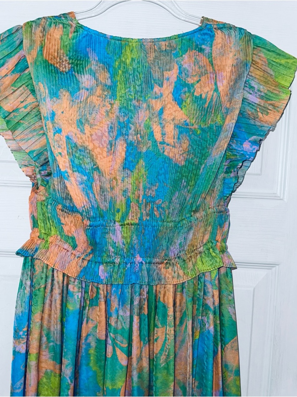 Anthropologie Current Air Watercolor Midi Dress XS - Picture 4 of 8